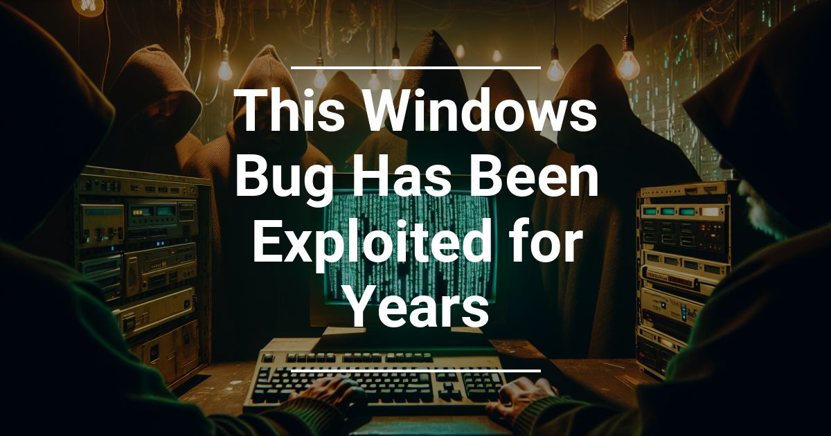 Windows security bug